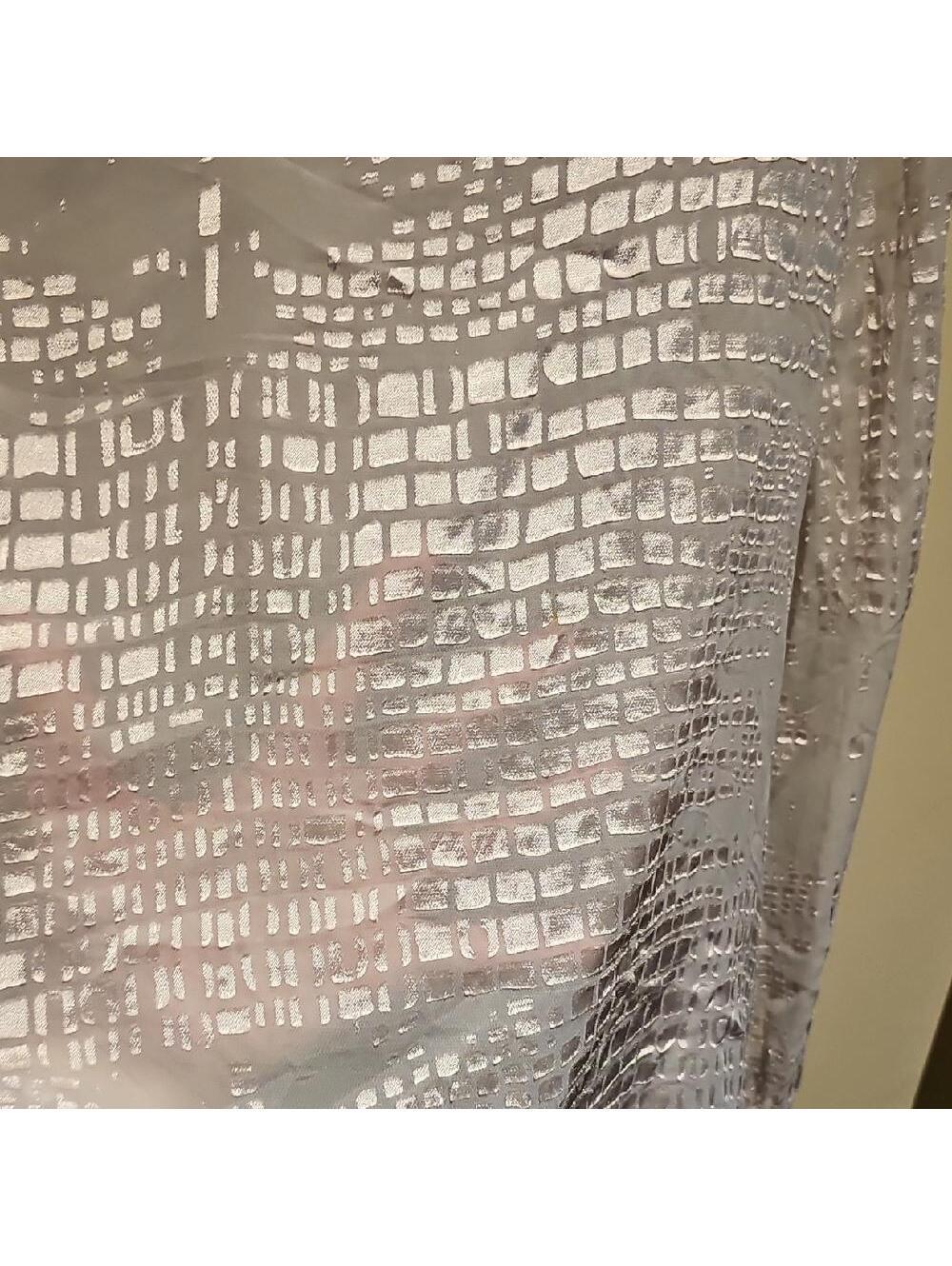Chico's Metallic Textured Semi Sheer Top Size 2 (Large, 12) - Picture 7 of 8